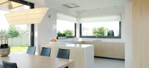Randare arhitecturală 8 — Proiect casă parter cu 3 dormitoare și living deschis