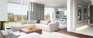 Randare arhitecturală 4 — Proiect casă pe două niveluri, cu 3 dormitoare și terasă la etaj