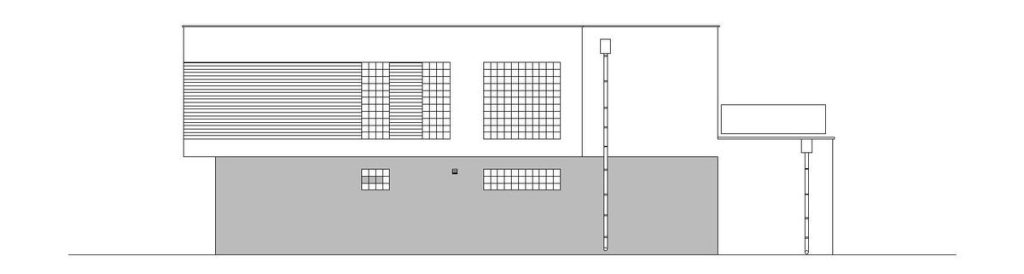 Proiect 65 — fațade: casă modernă cu etaj, 3 dormitoare, living open-space și terasă